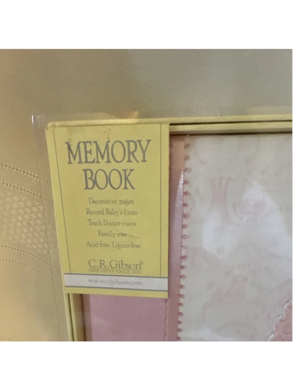 C.R. Gibson Heaven Sent Girl Memory Book Pink/White “Thank Heaven”